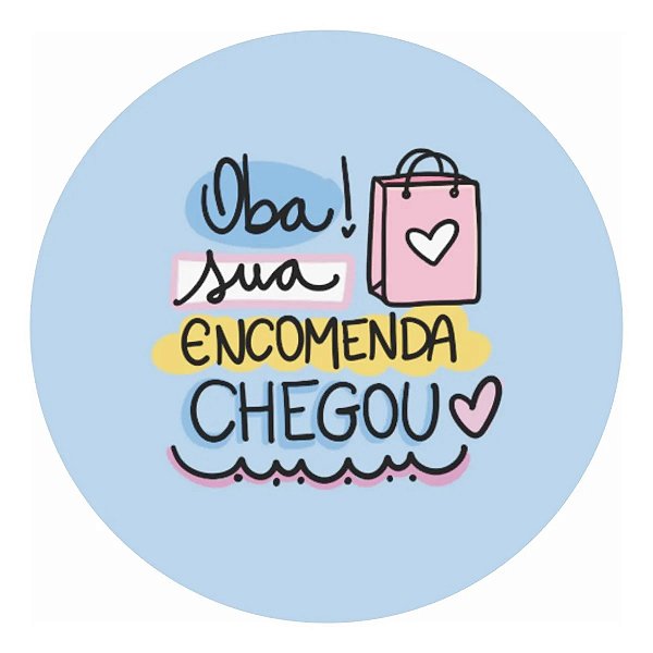 Adesivo Lacre Para Embalagem Rótulo Etiqueta Oba Azul