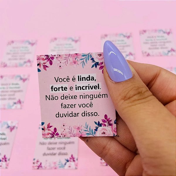 Mini Cartão Motivacional Dia Das Mulheres