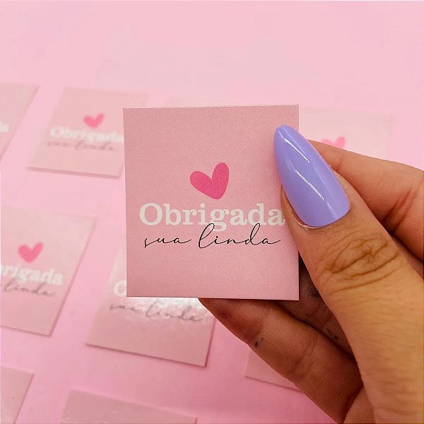 Mini Cartão Motivacional Obrigada Sua Linda