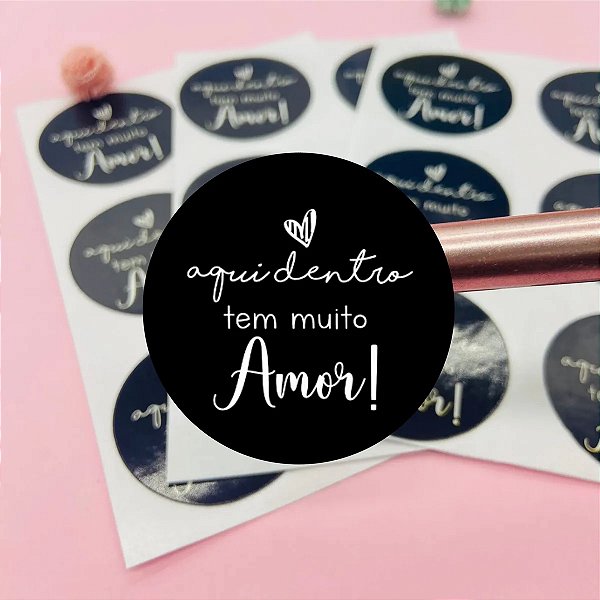 Adesivos Agradecimento Aqui Dentro Tem Muito Amor
