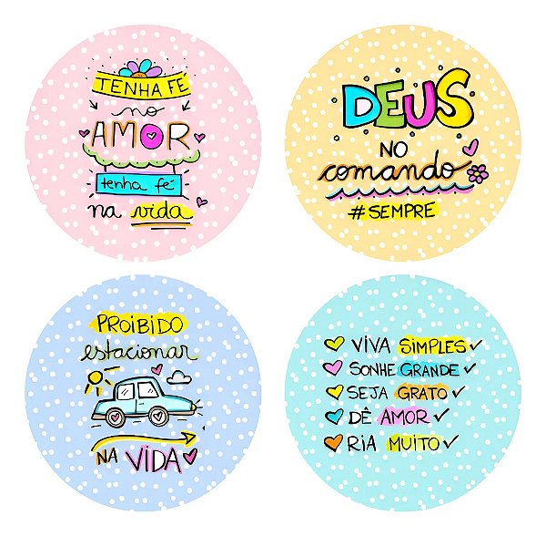 Adesivo Agradecimento Frases Inspiradoras Sortidas