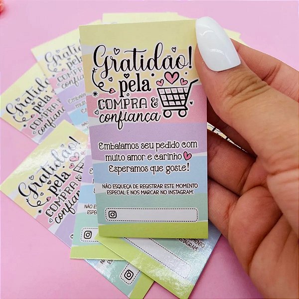 Cartão De Agradecimento Gratidão E Confiança