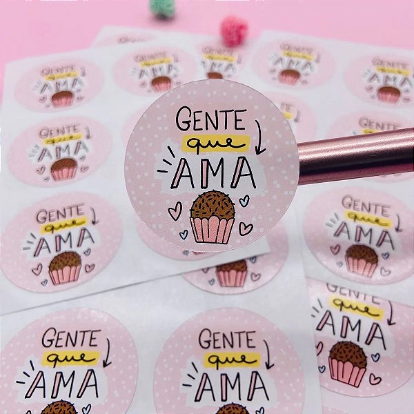Adesivos Para Embalagens Gente Que Ama Brigadeiro
