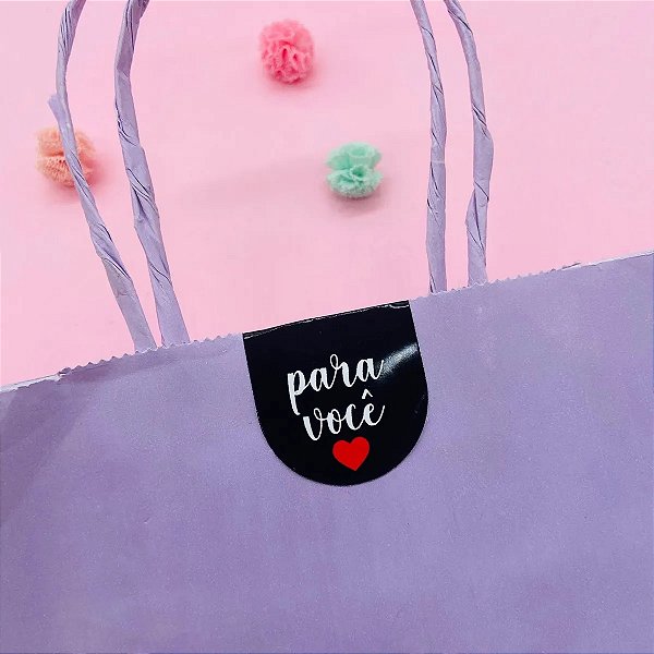 Lacre Adesivos Etiqueta Para Você Preto