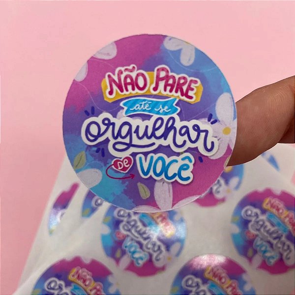 Adesivos Frases Motivacionais Não Pare Até Se Orgulhar