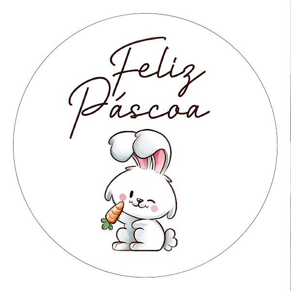 Adesivos Lacre Coelhinho Da Páscoa Minimalista