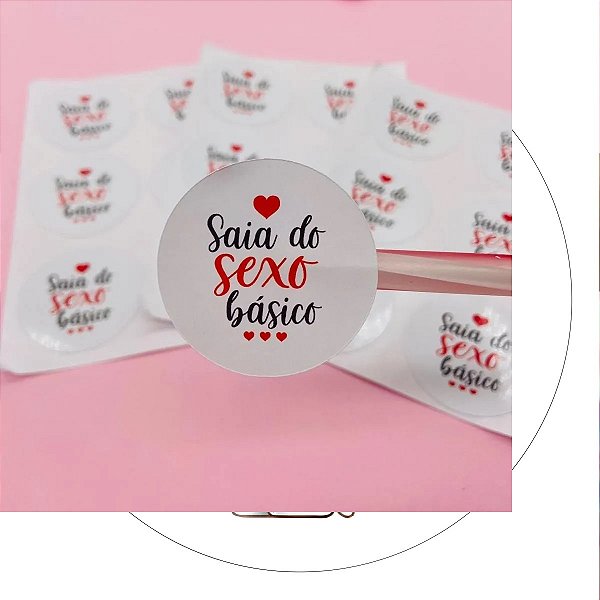 Adesivo Lacre Para Embalagem - Sai Do Sexo Básico
