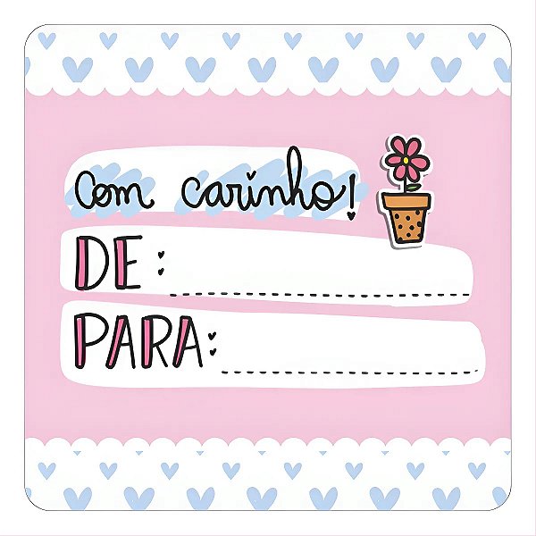 Adesivos Para Embalagens Presentes Com Carinho De Para
