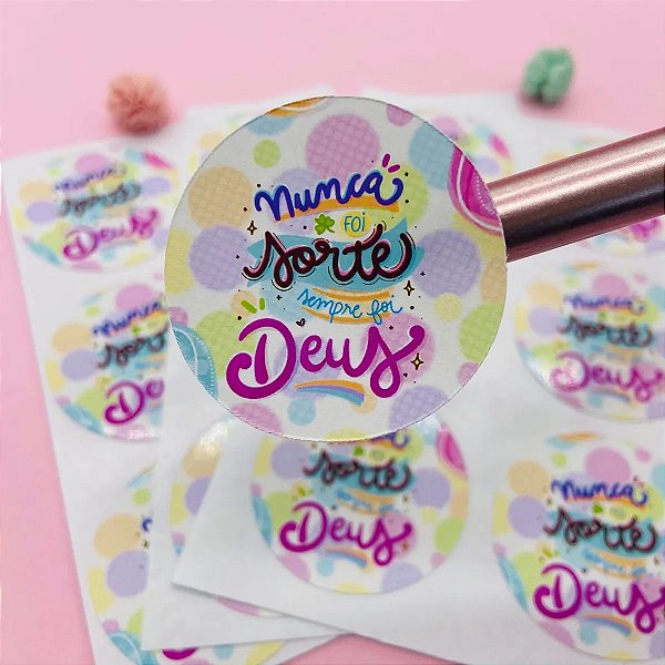 Adesivos Motivacional Nunca Foi Sorte Sempre Foi Deus
