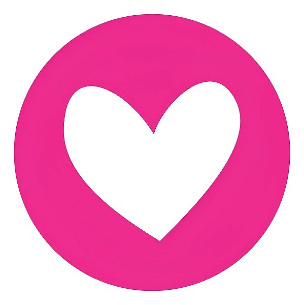 Adesivos Lacre Coração 3x3cm Pink Lacre Pink