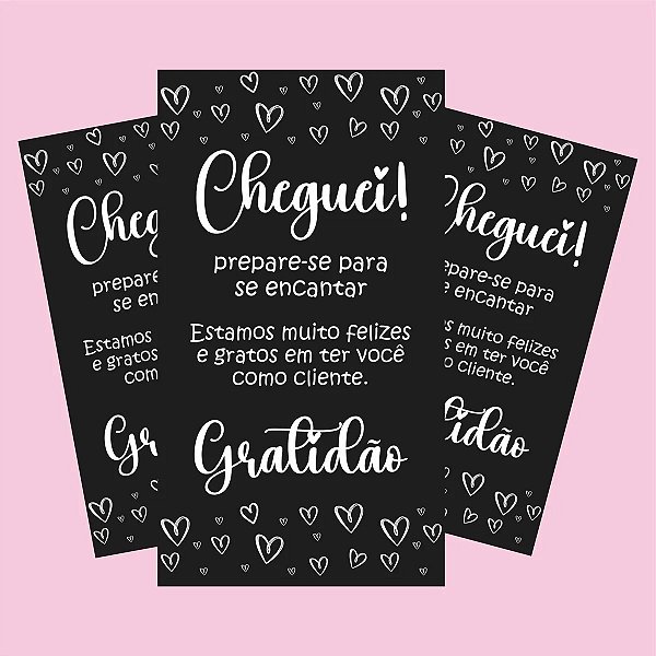 Cartões Cheguei Black