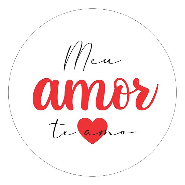 Adesivo Dia Dos Namorados Rótulo Etiqueta Branco Meu Amor Te Amo