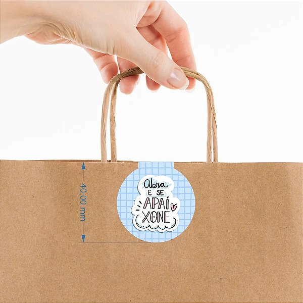 Lacre Fecha Sacola Abra E Se Apaixone Azul