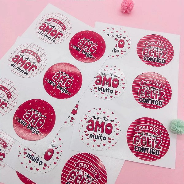 Etiqueta Coração Adesiva Dia Dos Namorados Frases De Amor