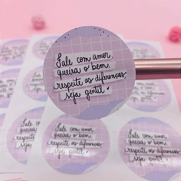 Adesivos Fale Com Amor, Queira O Bem