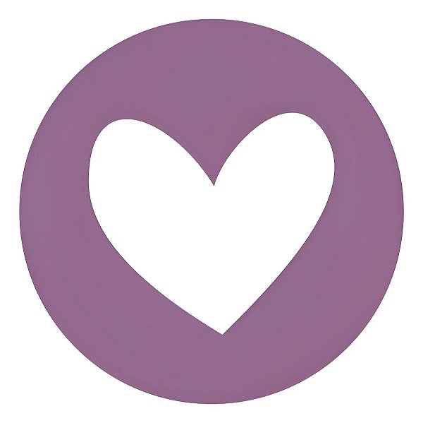 Adesivos Lacre Coração 3x3cm Uva