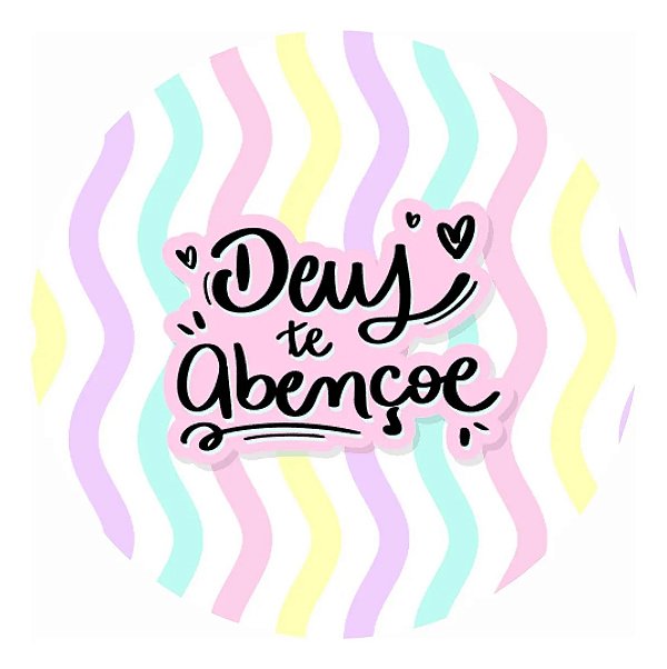 Adesivo 4cm Frases Biblicas Deus Te Abençoe