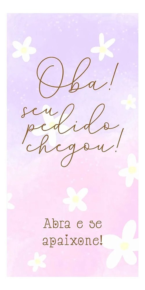 Adesivo Oba Seu Pedido Chegou Lacre