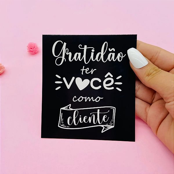 Postal Cartão De Agradecimento Gratidão Ter Você Como Cliente