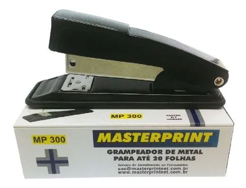 Grampeador de Mesa Metal 20 Folhas -