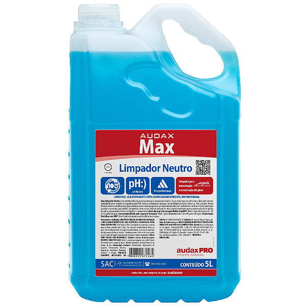 Limpador concentrado Max 5L Neutro - Audax