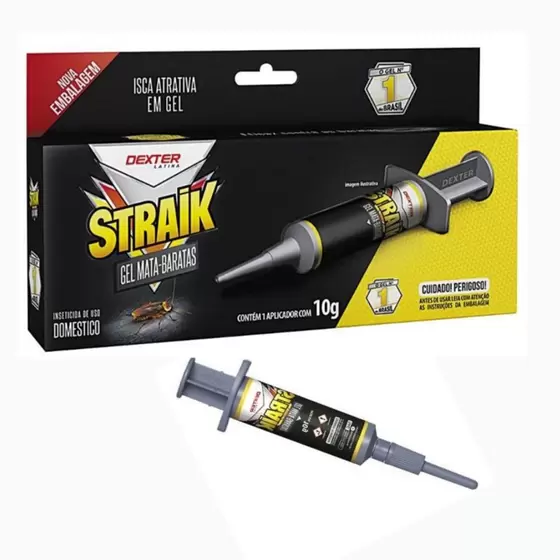 Gel Mata Baratas Isca Atrativa Eficaz Seringa 10g - Straik