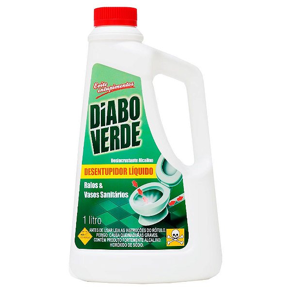 Desentupidor de Pias e Ralos 1L - Diabo Verde