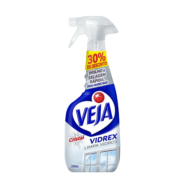 Limpa Vidros 500ml Vidrex Cristal Com Borrifador - Veja