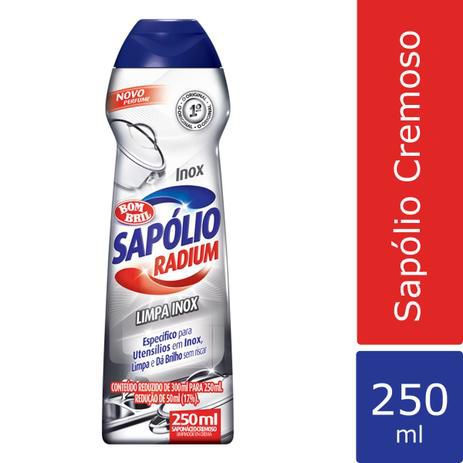 Saponáceo Limpa Inox Radium 250ml - Sapólio