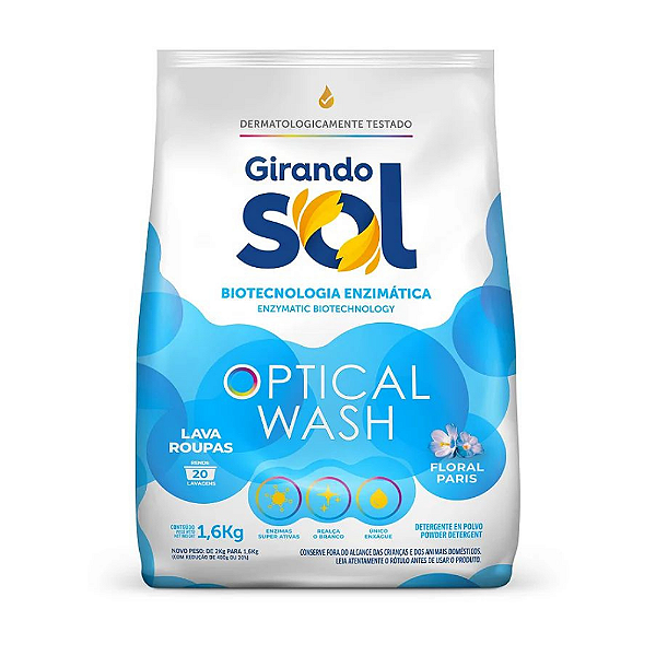 Sabão Em Pó 1,6kg Optical Wash - Girando Sol