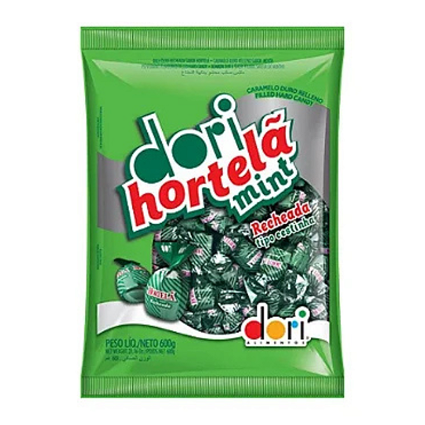 Bala dori hortelã recheada. 600g