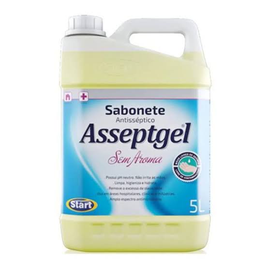 Sabonete Liq 5L Antisséptico Asseptgel Sem Aroma - Start