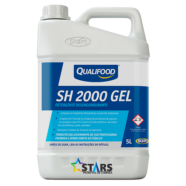 Detergente desengordurante alcalino clorado Sh2000 Gel 5L Qualifood - Start