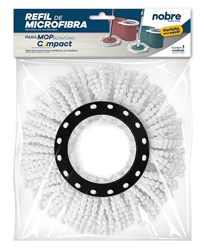 Refil de Microfibra P/Conjunto Mop Rotatorio - Nobre