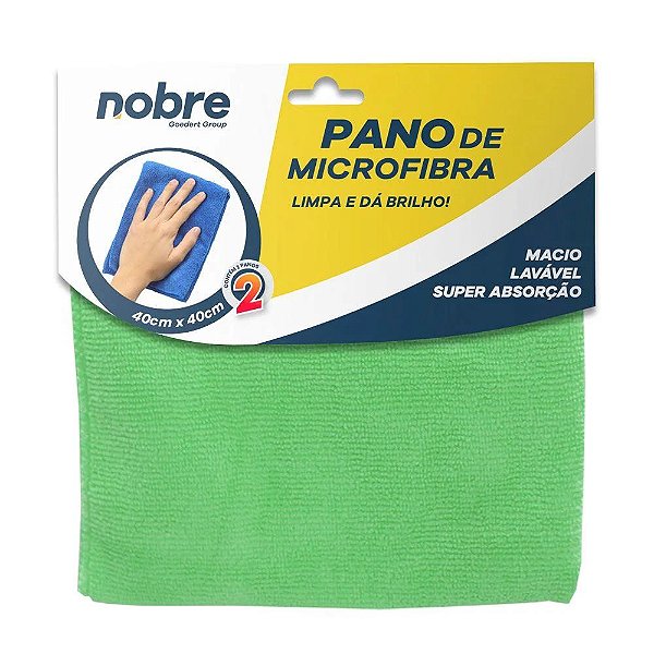Pano Microfibra 40x40cm Verde - Nobre