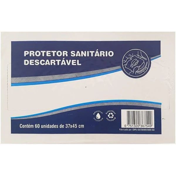 Refil de Protetor de Assento Sanitário 60 Folhas