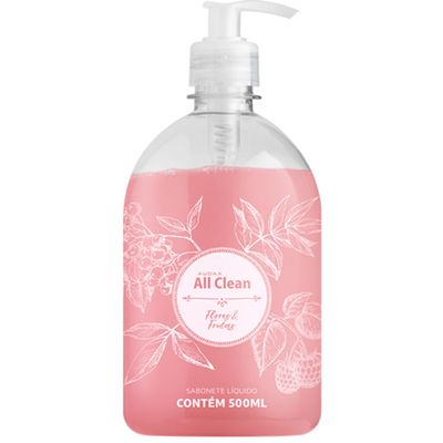 Sabonete Liq Pump 500ml All Clean Flores e Frutas/ Lichia - Audax
