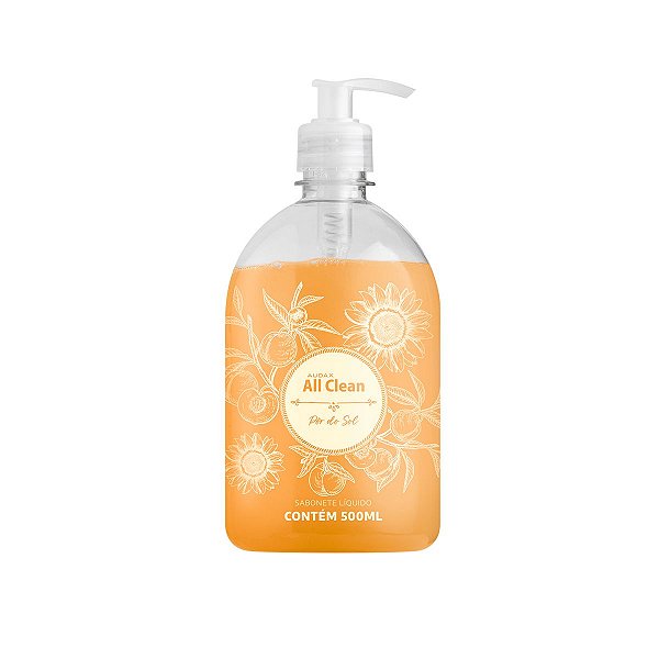 Sabonete Liq Pump 500ml All Clean Por do Sol/ Pêssego - Audax