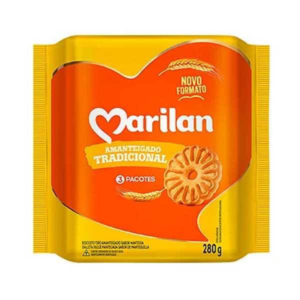 Biscoito Amanteigado Tradicional 280g - Marilan