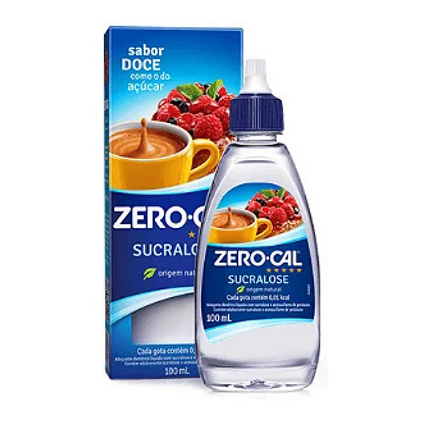 Adoçante Líquido Sucralose com 100ml - Zero-Cal
