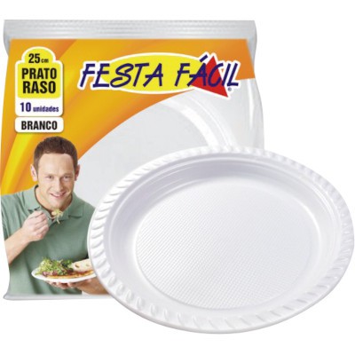 Prato Festa Descartável para bolo 15 cm c/10