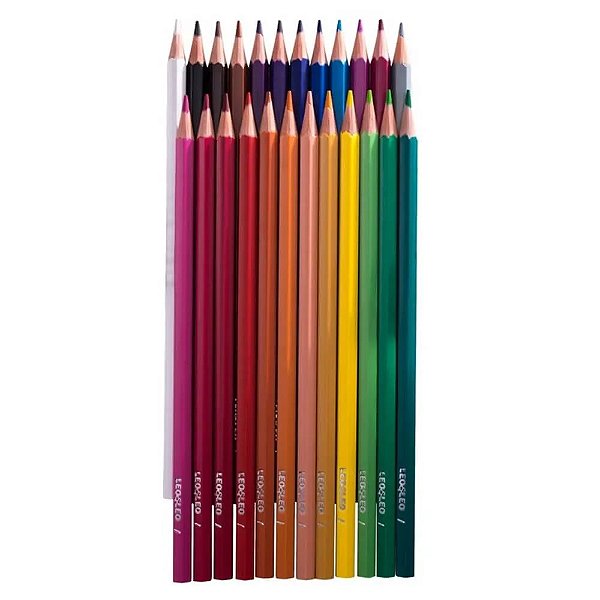 Lápis de Cor 24 Cores Sextavado