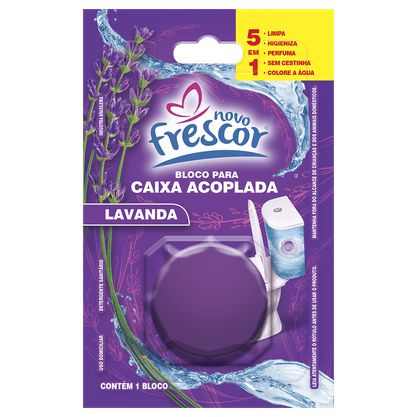 Bloco p/ Caixa Acoplada 45g Lavanda - Novo Frescor