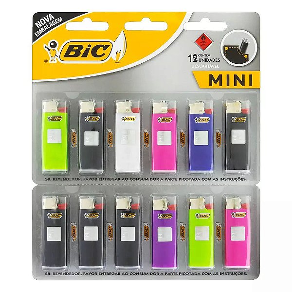 Isqueiro Mini Cores Sortidas 01 und - Bic