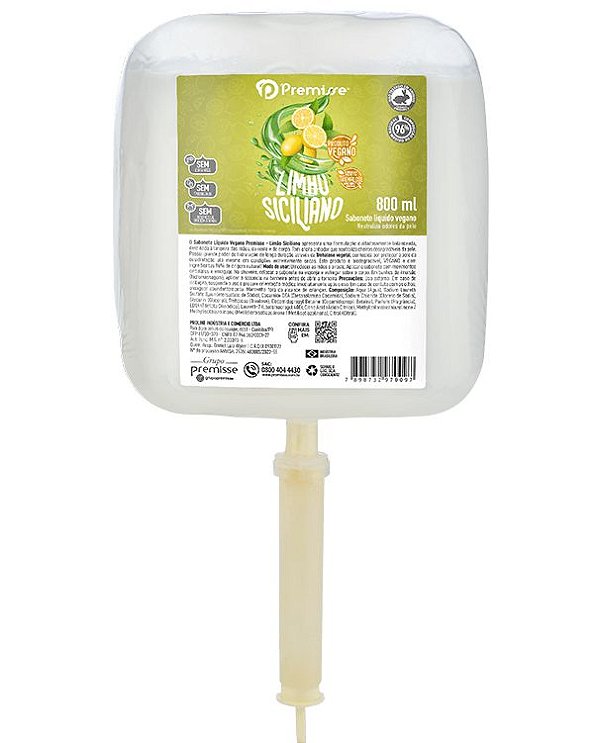 Sabonete Vegano Limao Siciliano 800ml - Premisse
