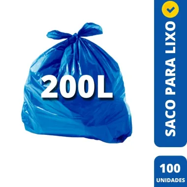 Saco Lixo CS 200L 90x115x0,60 Azul  C/100