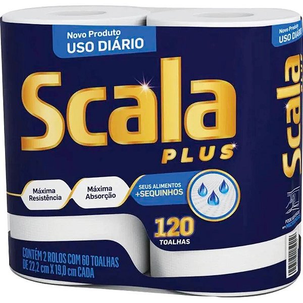 Toalha de Papel Plus 60F C/2 Rolos -  Scala
