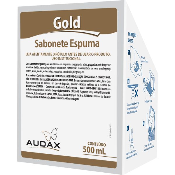 Sabonete Espuma 500ml Gold Erva Doce - Audax