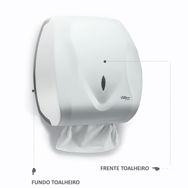 Dispenser p/ Papel Toalha Branco Velox  Ref 8090 - Premisse