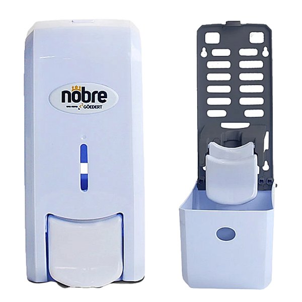Dispenser Sabonete Liq/Alcool Gel 800ml C/Reservatorio Branco New Classic - Nobre
